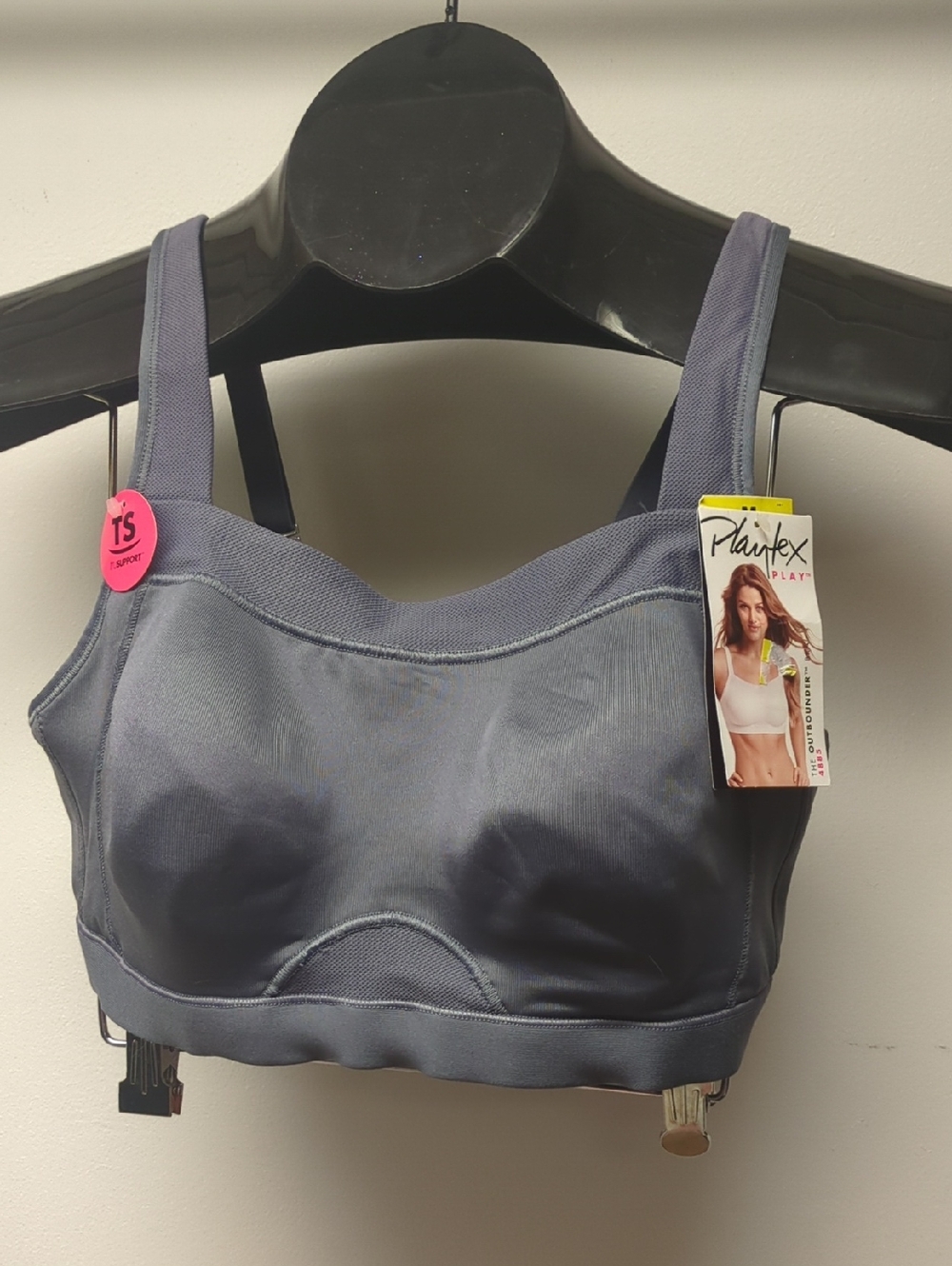 Med Playtex Women's High-Impact Sports Bra Outbounder 4885 Gray